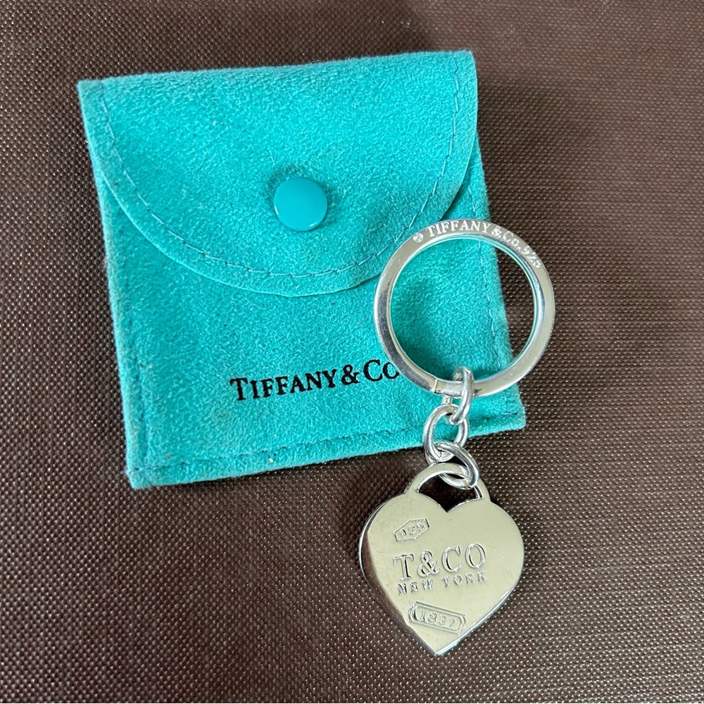 Tiffany & Co. Tiffany 1837 Heart Tag Key Ring Key Chain Sterling Silver 925